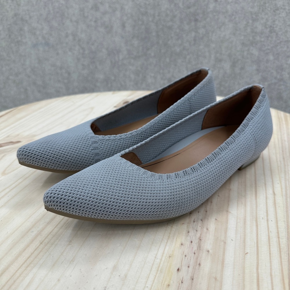 Vionic Dahlia Knit Pointed Toe Ballet Flats 9 Pointed Toe Slip On Comfort Shoes